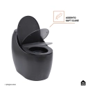 Vaso Sanitário Monobloco Caixa Acoplada Privada Aquarela Preto